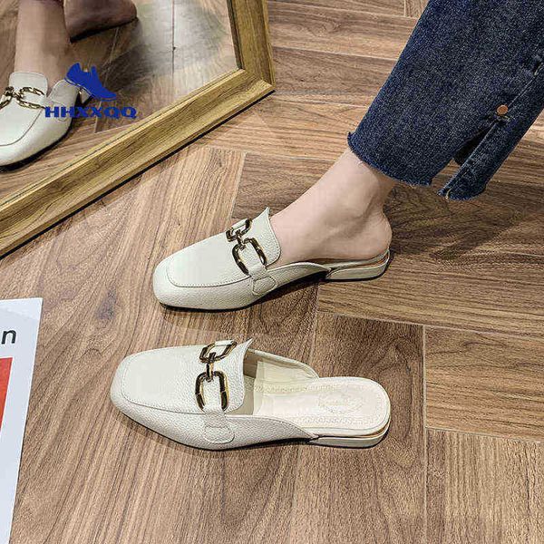 Frühling Sommer Grün Frauen Hausschuhe Schuhe Metall Dekoration Garten Schuhe Low Heels Sandalen Rutschfeste Weibliche Hausschuhe Für Frau J220716