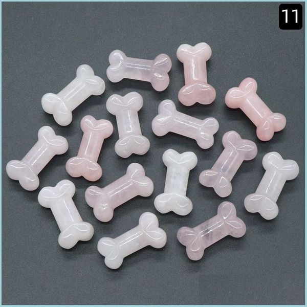 Pedras precárias de pedras preciosas materiais mistas naturais de rosa quartzo gemstone cristal cão escultura para decoração em casa entrega judeu jew dhehc