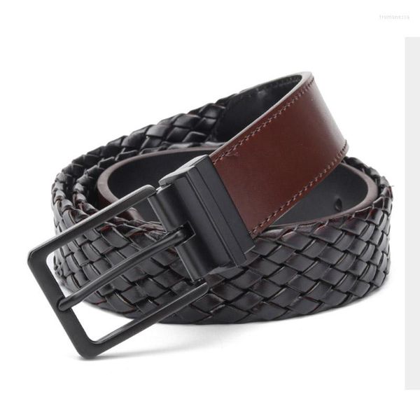 Cintos Ansanianni Belt Leather Tela Modelos de moda e mulheres masculinos reciclados alemães reciclados