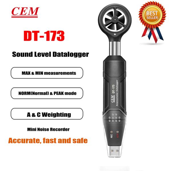 CEM DT-173 ALTA Accuratezza Accuratezza USB TRASMISSIONE DEI DATI MINI REGISTRATORI DI RUMORE DI RUMORE Digital Livello di rumore Data Datalogger.