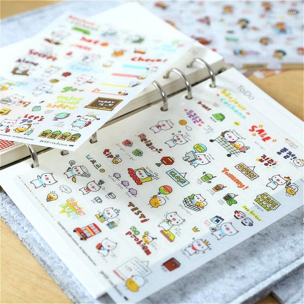 Confezione regalo 6 pezzi/set Interessante adesivo per diario di viaggio Po PVC Scrapbook Decor Stickers Carta fai da te Scrapbooking