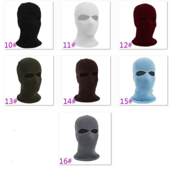 Delik Yeni Kayak Maskesi 3 Balaclava Knit Hood Motosiklet Motosiklet Şapkası Yüz Kalkanı Beanie Cap