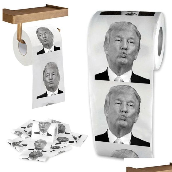 Taschentuchboxen Servietten Taschentuchboxen Servietten Neues lustiges Toilettenpapier Hillary Clinton Humor Rolle Neuheit Kuss Geschenk Streich Witz Drop Del Dhpzf