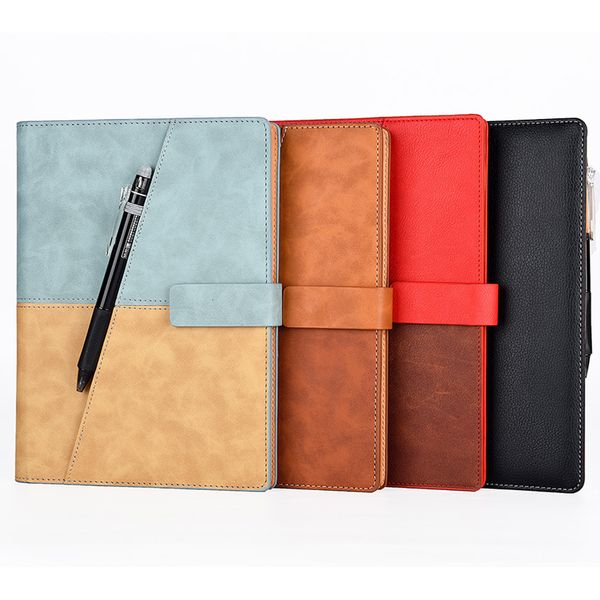 Elfinbook X Leather Smart Riutilizzabile Cancellabile Notebook Forno a microonde Onda Nube Cancella Notepad Note Pad foderato con penna T200727