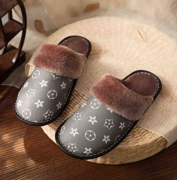 Lã de lã de peles Sliders Sandals Sandals Winter Fashion Ladies Flip Flip Flip Women Women Indoor Home Shop Shoes