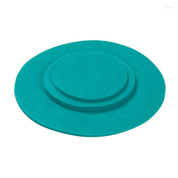 Mats Mats Felta Pratos de proteção Potes de proteção e tigelas Conjunto anti-fricção Lake Green 24pcs China Dinnerware Plate Storage Protectores de armazenamento 2022