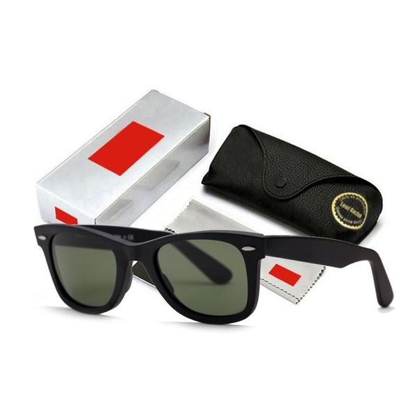Óculos de sol da proibição da baía dos óculos 2024 Óculos de sol retro polarizados com óculos de sol para homens vintage UNisex Black Lens UV400 860