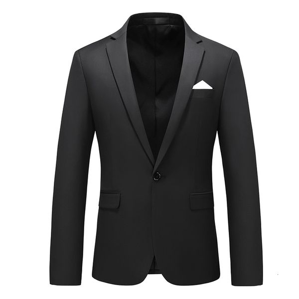 Мужские костюмы Blazers Men Coats Casual Business Masse Mens Mens Formal Wedding Plus Size M-6xl Solid White Black 221121