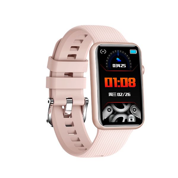 YEZHOU2 1,57 HD-Sportfrauen-Smartwatch mit großem Bildschirm und Tracker, Herzfrequenz- und Temperaturmessung, Multifunktions-Bluetooth-Anruf-Smartwatch für Smartphones