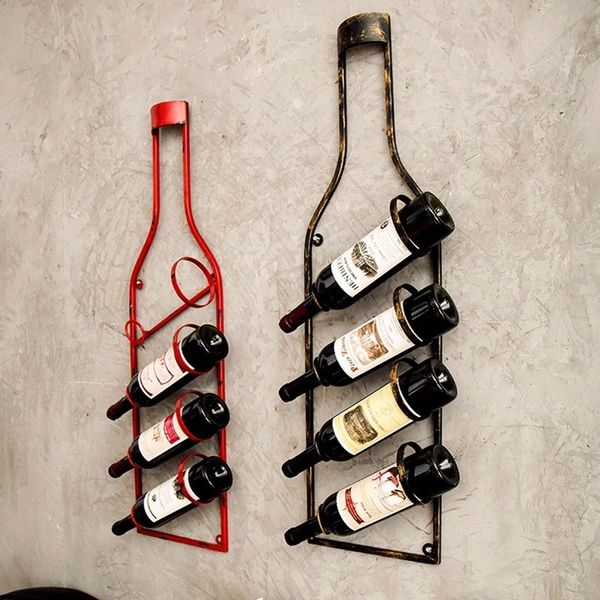 Racks de vinho de mesa Racks de pendura de pendure garrafas de prateleira de metal Acessórios para barras de moldura de parede de metal Barras caseiras Idéias de champanhe 221121