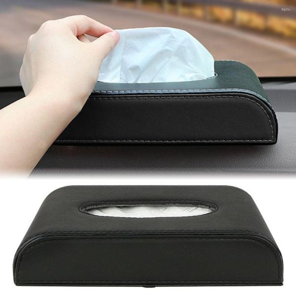 Auto Organizer Universal Multifunktionale PU Leder Tisch Dekoration Papier Halter Serviette Abdeckung Tissue Box Auto Lagerung Fall