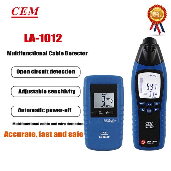 CEM LA-1012 Ricevitore tester generico per localizzazione cavi con rilevatore di linea multifunzionale per localizzazione di linee di trasmissione.