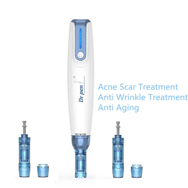 Dr. Pen Derma Pen Auto Microneedle System Lunghezze regolabili dell'ago 0,25 mm-3,0 mm Dermastamp elettrico Micro aghi Roller MTS Microneedling Dermapen per la cura della pelle