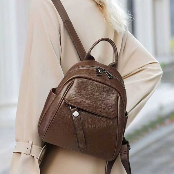 Designer-Tasche Mode große Kapazität weiche Schultaschen ZOOLER Original voller echter Rucksack luxuriöse Frauen Leder Reisetasche