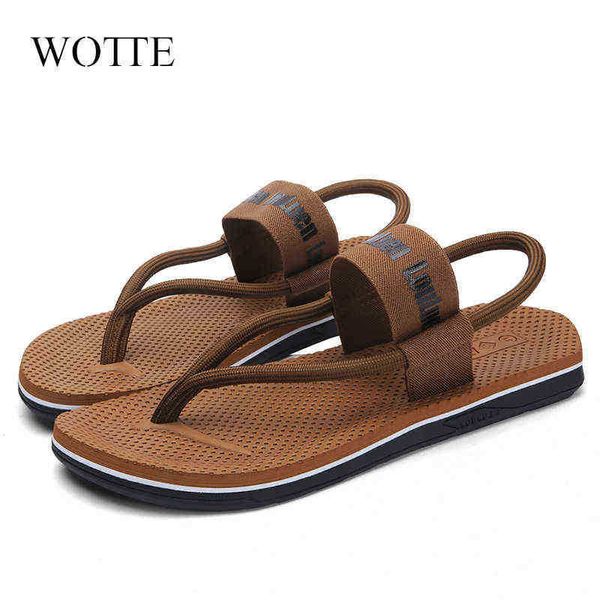 Wote Sandals Men Sandalia Hombre Gladiator Sandals для мужских летних римских пляжных туфлей шлепанцы шлепанцы скользящие тапочки слайды J220716