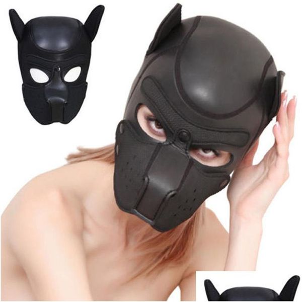 Maschere per feste Cosplay Gioco di ruolo Maschera per cani Fl Testa con orecchie Erotico Sexy Club Consegna a domicilio Giardino domestico Forniture per feste festive Dhpkh