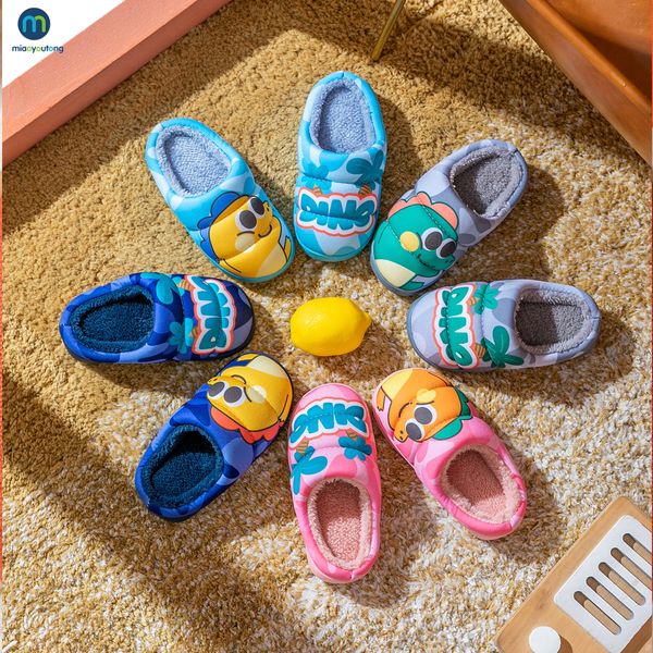 Slipper Children Cartoon Cotton S Winter Boy Girl Home Home Warm Slip On Kids Shoes Comfort Non Slip Fluffy Miaoyoung 221121