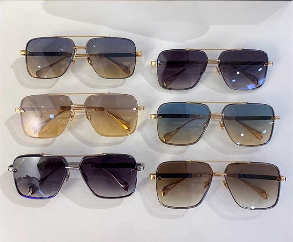 FANTEZİ Moda Güneş Gözlüğü Tasarımcısı THE GEN I Güneş Gözlüğü Erkekler K altın kare şekli Kristal kesim lens gözlükleri Noble lüks stil Anti-Ultraviyole