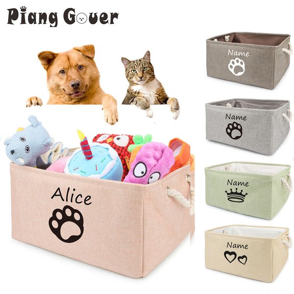 Hundespielzeug, Kaukorb, Pfote, personalisierte Haustierspielzeug-Aufbewahrungsbox für Kleidung, individuelles Katzenprodukt mit Namen 221122