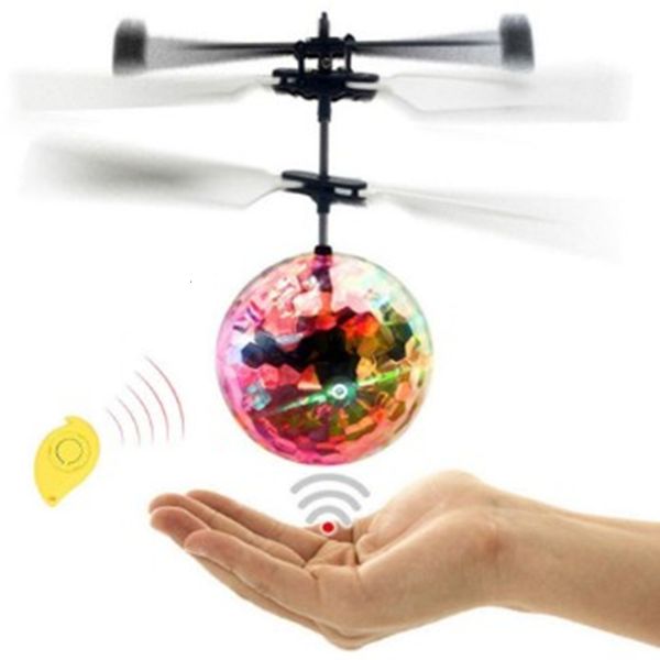 Aeronaves elétricas Mini Drone RC Helicóptero Flying Ball Toys Fly Fly Shinning LED Iluminação LED Quadcopter Dron Kids 221122