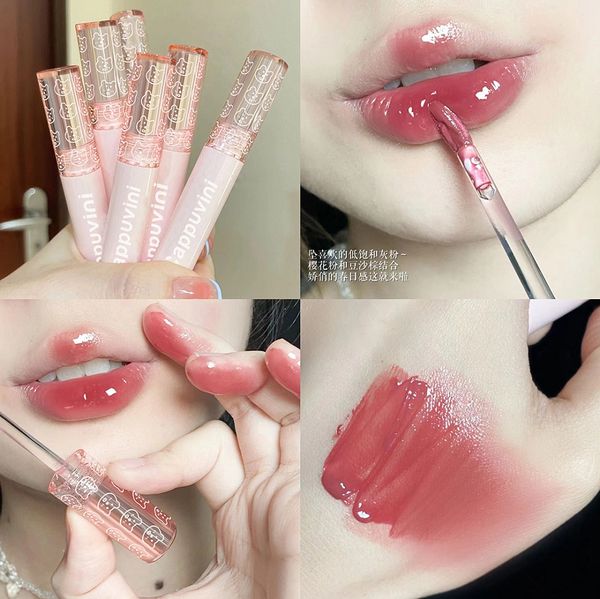 Cappuvini Bubble Lip Gloss Mirror Water Liquid Lipstick Idratante Lipgloss Long Lasting Sexy Lip Tint Makeup Cosmetici coreani
