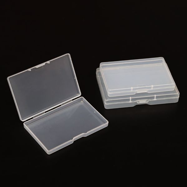 Scatole di imballaggio in plastica Cancella Piccola custodia da lavoro Porta di biglietti da visita Portable Protective Box