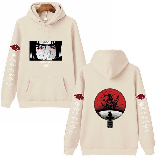 Hoodies 2022 Männer Frauen Kleidung Itachi Hoodie Anime Sweatshirt Uzumaki Akatsuki Sakura Kakashi Sasuke Hinata Hyuga Harajuku Sweatshirts Y2211