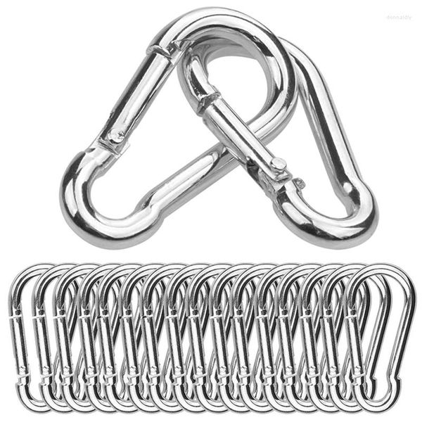 Chaves 1-20pcs Mini Carabineiro Chaveiro Alluminum Alluminum Ligante D-ring Spring Snap Ganch Snap Clip Survival Camping Outdoor