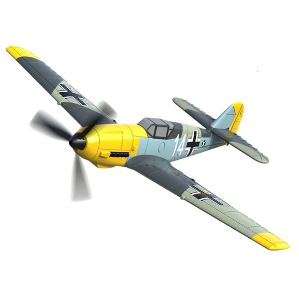 Simuladores Arrive Volantex Controle remoto 2 4G 4 canais 761 11 B 09 BF 109 RC Warbird Mini Plano RTF 221122