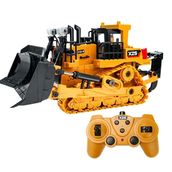 Carro elétrico RC 1 24 2 4GHz 9CH 3 7V 800mAh Racing Remote Control Tractor Toy Bulldozer Gift for Kids High Speed ​​RC Engineering 221122
