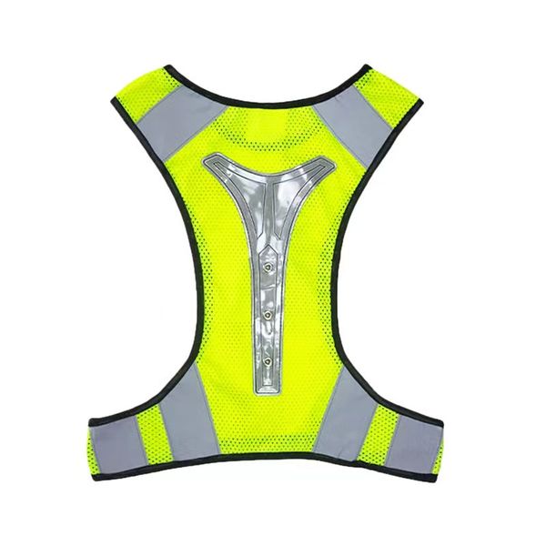 Sport Walking Grid Bike Safety LED Battery Edition Flash Reflexivo Running Security Vest Alta Visibilidade Reflexões