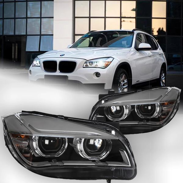 BMW için Otomatik Farlar X1 E84 Farlar 20 11-20 15 LED Far Melek Göz Drl Hid Bi Xenon Otomotiv Aksesuarları