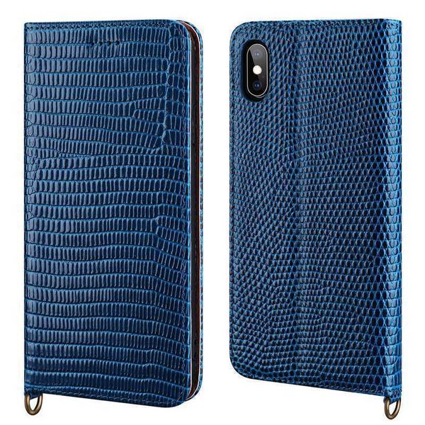 Para iPhone para Apple iPhone Flip capa capa Smart Bag Capa Lizard Skin Leather Stand Business XS XR XS Max