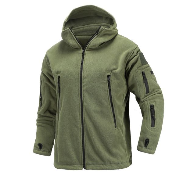 Vestes pour hommes Chasse Randonnée US Militaire Hiver Polaire Thermique Veste Tactique Sports De Plein Air Manteau À Capuche Militar Armée Extérieure S-2XL 221122