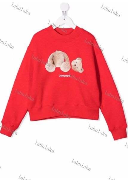 Camisolas infantis Meninos Meninas Moletons Soltos Moda Letra Ondulada Impressa Streetwear Hiphop Pulôver Tops Crianças Moletom Casual Roupas de Bebê Decapitado O urso