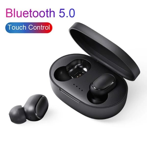 Fones de ouvido TWS A6S/E6S HIFI Bluetooth Mini fones de ouvido com controle de toque de microfone cancelando os fones de ouvido estéreo à prova d'água