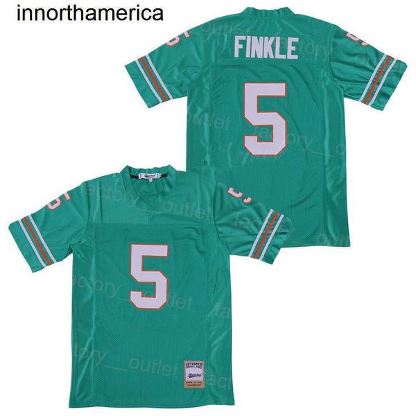 Football Futebol 5 Ray Finkle Jersey The Ace Ventura Jim Carrey Teal Team Green Color All costura