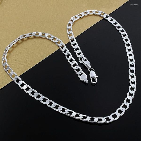 Chains Bayttling 8mm S925 Silver 16/18/20/22/24 polegadas colar de corrente figur