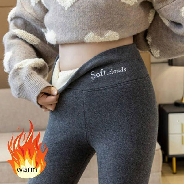 Kadın Taytlar Kış Sıcak Seksi Sıska Fitness Kadın Pantolon Kadın Süper Kalın Yüksek Streç Kaşmir Leggins Lambwool 221122