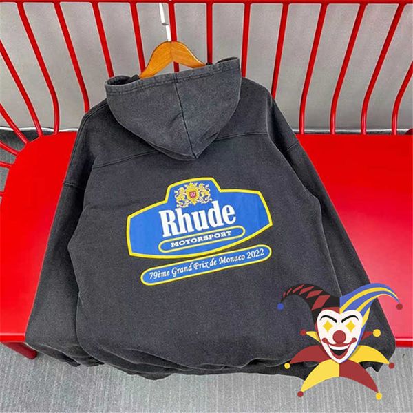 Hoodies 2022FW Hoodie Erkek Kadınlar 1 1 En İyi Sürüm Yıkanmış Siyah Kayıtlı Külkü Sweatshirts Y2211