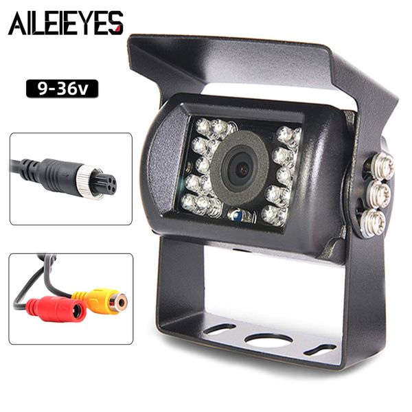 12V/24V Kamyon Yedek Kamera 4pin AV Uzatma Kablosu LED IR Night Vise Aracı Araba Arka Görünüm Kamerası Römork/Otobüs/Van/Pikaplar/RV