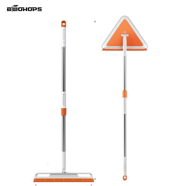 Escovas de limpeza pincel de janela telescópica Magic silicone piso broom ferramenta doméstica vidro limpador de vidro Triângulo Spin Mop Wiper 221122