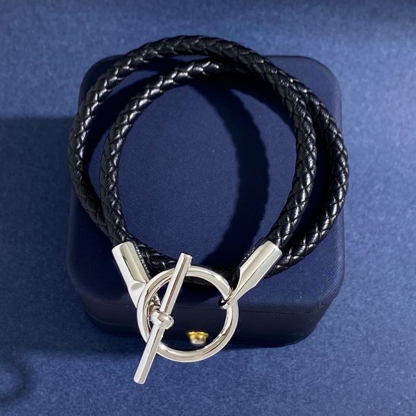 Glenan Двойной браслет с кольцом Мужские браслеты-манжеты дизайнерские браслеты встречного качества титановая сталь материал премиум-подарки официальные репродукции