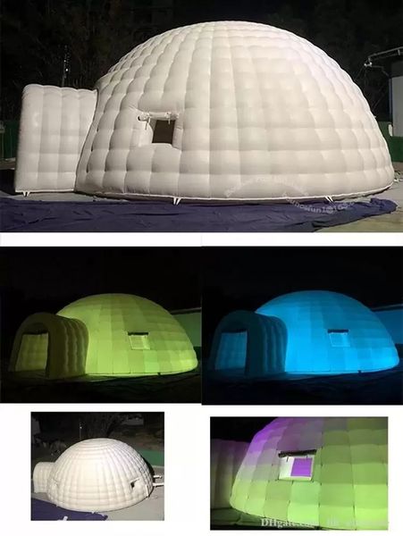 Wigwam del partito di evento della cupola all'aperto della tenda dell'igloo dei buttafuori gonfiabili delle attività bianche portatili con l'aeratore per la pubblicità e la decorazione