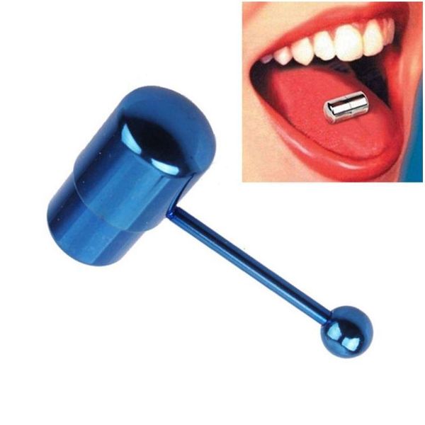 Zungenringe 316 Chirurgenstahl Vibrierende Zungenringe Piercing Bar Ring Körperschmuck Drop Lieferung 2021 Dhwc7