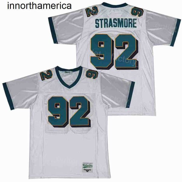 Football de filme 92 Spencer Strasmore Jersey Ballers TV Show Rock College White Team Color All Stitched Hip Hop Breathable para os f￣s de esporte de alta qualidade