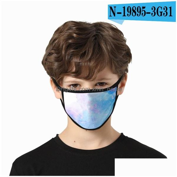 Designer-Masken Mode Tuch Gesichtsmaske Sonnenschutz Atemschutzmaske Waschbar Mascarilla 3D-Druck Mticolour Anti Smoke Riding Protection 2 Dhjqz