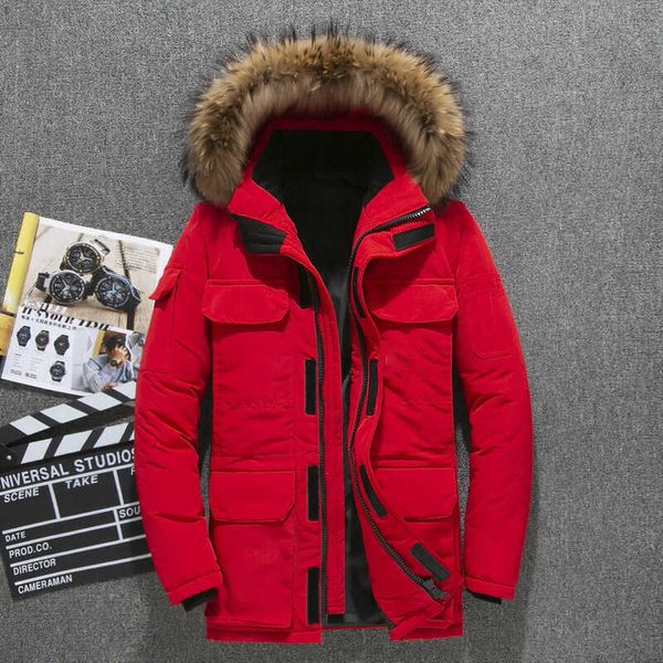 Parkas masculinas canadá jaqueta de inverno masculina jaqueta grossa jaqueta longa quente ao ar livre clássica à prova de vento e à prova d'água