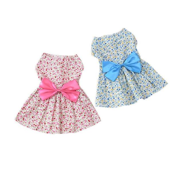 Hundekleidung Hundbekleidung Haustiere Schöne Kleid Schmetterling Knoten gebrochene Blumenrockbeatmung Prinzessin Kleider Kleidung Accessoires Frühling Dhqyl