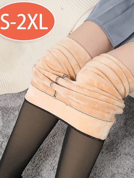 Damen Leggings ATHVOTAR Winter Warm Dicke Hohe Taille Sexy Frauen Superelastisch Plus Samt Dünne Strumpfhosen 221122